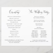 Botanisches Elegant Grüne Hochzeitsservice Program (Rückseite)