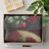 Botanisches Elegantes Bouquet Rote Rosen Seidenpapier (Geschenk)