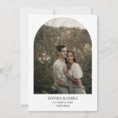 Botanisches Elegantes Minimalistisches Hochzeitser Save The Date (Rückseite)