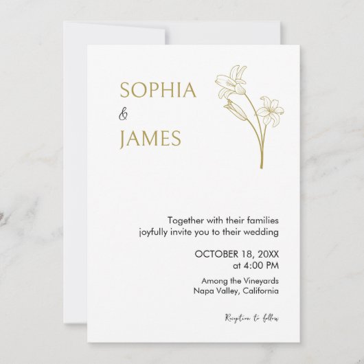 Botanisches Elegantes Minimalistisches Hochzeitsfe Save The Date (Vorderseite)