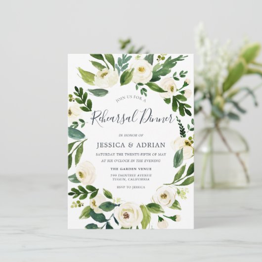 Botanisches Elegantes Probe Einladung (Stehend Vorderseite)