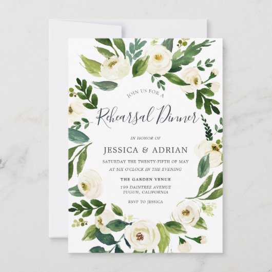 Botanisches Elegantes Probe Einladung (Vorderseite)