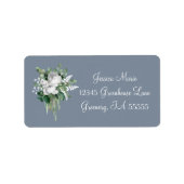 Botanisches Elegantes Skript Adressaufkleber (Vorne)