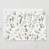 Botanisches, elegantes Watercolor-Skript, nicht Fo Save The Date (Rückseite)