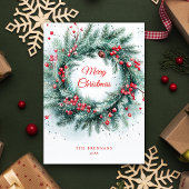 Botanisches Elegantes Weihnachtslied Feiertagskarte