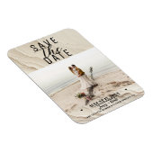 Botanisches Elfenbein Bohemisch texturierter Rett Magnet (Rechte Seite)