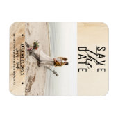 Botanisches Elfenbein Bohemisch texturierter Rett Magnet (Horizontal)