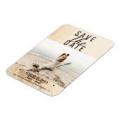 Botanisches Elfenbein Bohemisch texturierter Rett Magnet (Linke Seite)