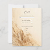 Botanisches Elfenbein Bohemisch texturiertes UAWG Einladung (Vorderseite)