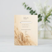 Botanisches Elfenbein Bohemisch texturiertes UAWG Einladung (Stehend Vorderseite)