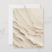 Botanisches Elfenbein Bohemisch texturiertes UAWG Einladung (Rückseite)