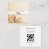 Botanisches Elfenbein - Bohemische Texturierung Quadratische Visitenkarte (Vorne/Hinten)