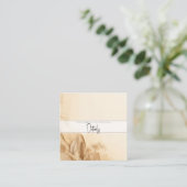 Botanisches Elfenbein - Bohemische Texturierung Quadratische Visitenkarte (Stehend Vorderseite)