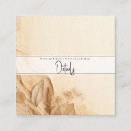 Botanisches Elfenbein - Bohemische Texturierung Quadratische Visitenkarte