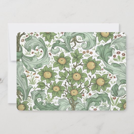 Botanisches Erbe Save the Date Morris Einladung (Rückseite)