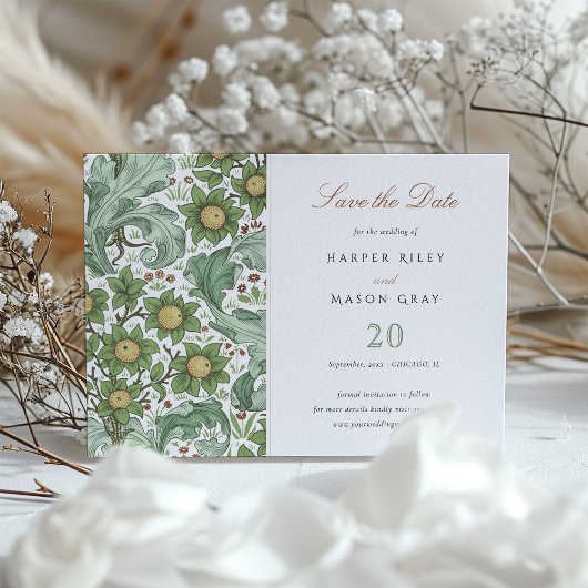 Botanisches Erbe Save the Date Morris Einladung