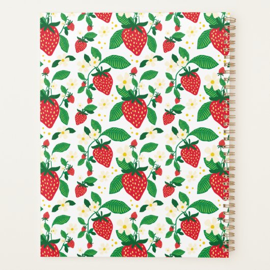 Botanisches Erdbeermuster Planer (Rückseite)