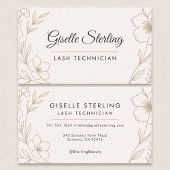 Botanisches Erröten und Schwarzes Lash Techniker S Visitenkarte