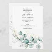 Botanisches Eukalyptus Boho Greenery Brautparty Einladung (Vorne/Hinten)