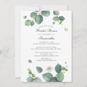 Botanisches Eukalyptus-Brautparty Einladung (Vorderseite)