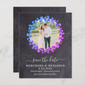 Botanisches Eukalyptus-Foto Save the Date Ca (Vorne/Hinten)