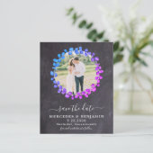 Botanisches Eukalyptus-Foto Save the Date Ca (Stehend Vorderseite)