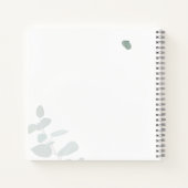 Botanisches Eukalyptus Greenerity Wedding Gästebuc Notizblock (Rückseite)