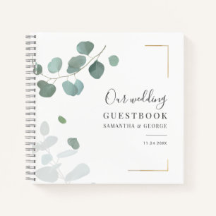 Botanisches Eukalyptus Greenerity Wedding Gästebuc Notizblock