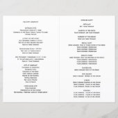 Botanisches Eukalyptus Greenery Wedding Program (Rückseite)
