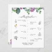 Botanisches Eukalyptus-Script-Hochzeitsprogramm (Vorne/Hinten)