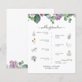 Botanisches Eukalyptus-Skript-Hochzeitsprogramm (Vorne/Hinten)