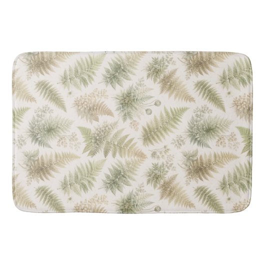 Botanisches Farnmuster Badematte (Vorderseite)