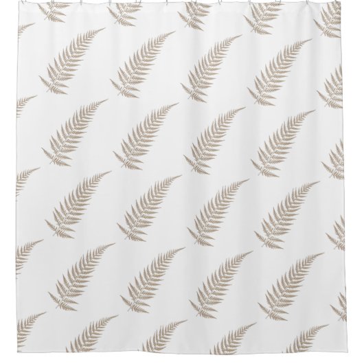 Botanisches Federblatt - Mix und passende Farbe Duschvorhang (Vorderseite)