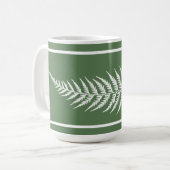 Botanisches Federblatt - Mix und passende Farbe Kaffeetasse (Vorderseite Links)