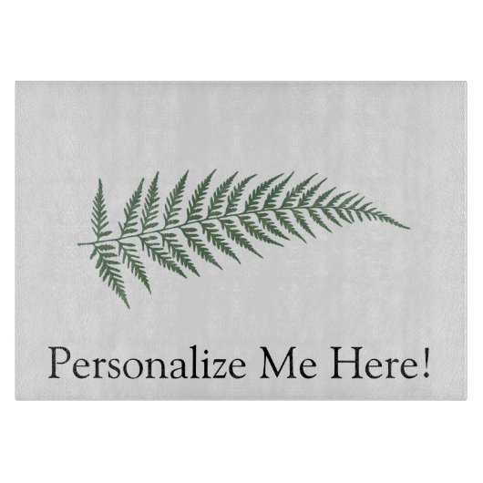 Botanisches Federblatt - Mix und passende Farbe Schneidebrett (Vorderseite)