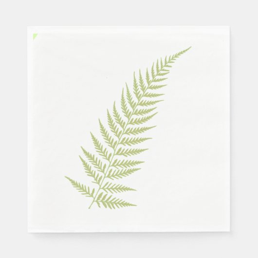 Botanisches Federblatt - Mix und passende Farbe Serviette (Vorderseite)