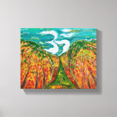 Botanisches Feld - Om-Leinwand Leinwanddruck (Vorderseite)