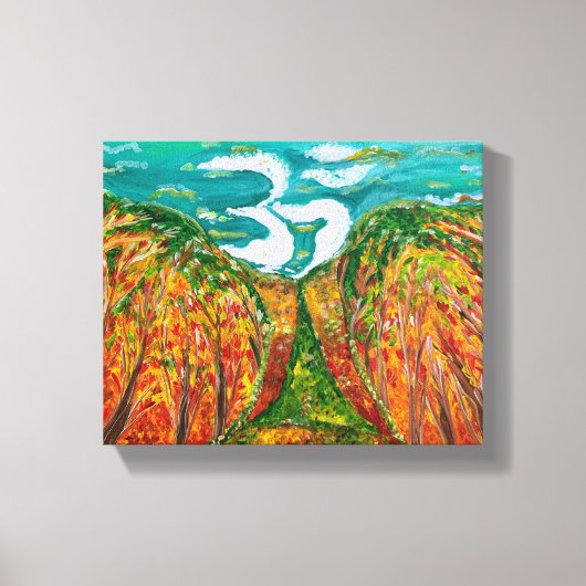 Botanisches Feld - Om-Leinwand Leinwanddruck (Vorderseite)