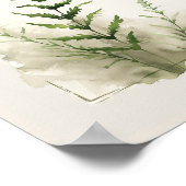 Botanisches Fern Leaf Elegant Poster (Ecke)