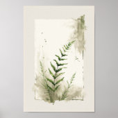 Botanisches Fern Leaf Elegant Poster (Vorne)
