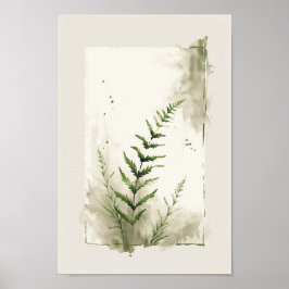 Botanisches Fern Leaf Elegant Poster