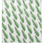 Botanisches Fern Leaf Muster Duschvorhang (Vorderseite)