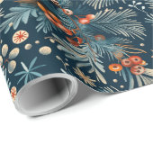 Botanisches festes Papier Geschenkpapier (Rolleneckpunkt)