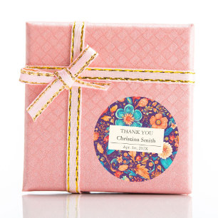 Botanisches festes Party für das Ruhestand Vielen  Runder Aufkleber