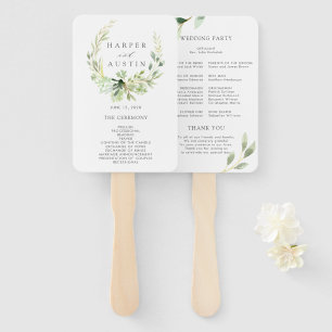 Botanisches Feuerwerk-Hochzeitsprogramm für Grünfo Fächer
