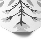 Botanisches Fliesenmuster Art Poster (Ecke)