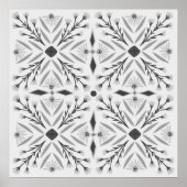 Botanisches Fliesenmuster Art Poster (Vorne)