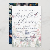 Botanisches Flora-Elegant Boho Butterfly Bridal Einladung (Vorne/Hinten)