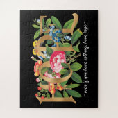 Botanisches Flora und Fauna Puzzle (Vertikal)