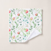 Botanisches Floral Badhandtuch Set (Waschlappen)